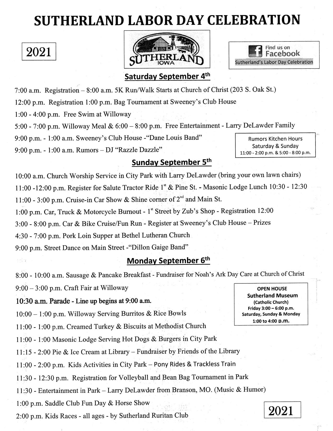 Sutherland Labor Day Celebration Has Something For Everyone KIWA Radio