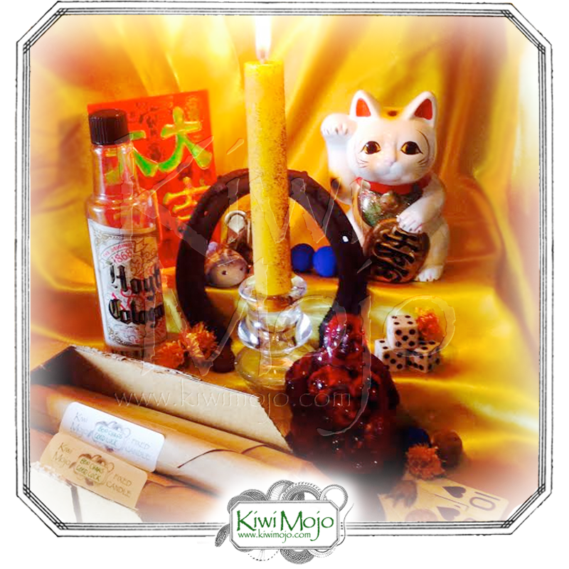 Bouji Bon Chans Fixed Candle for Good Luck Kiwi Mojo