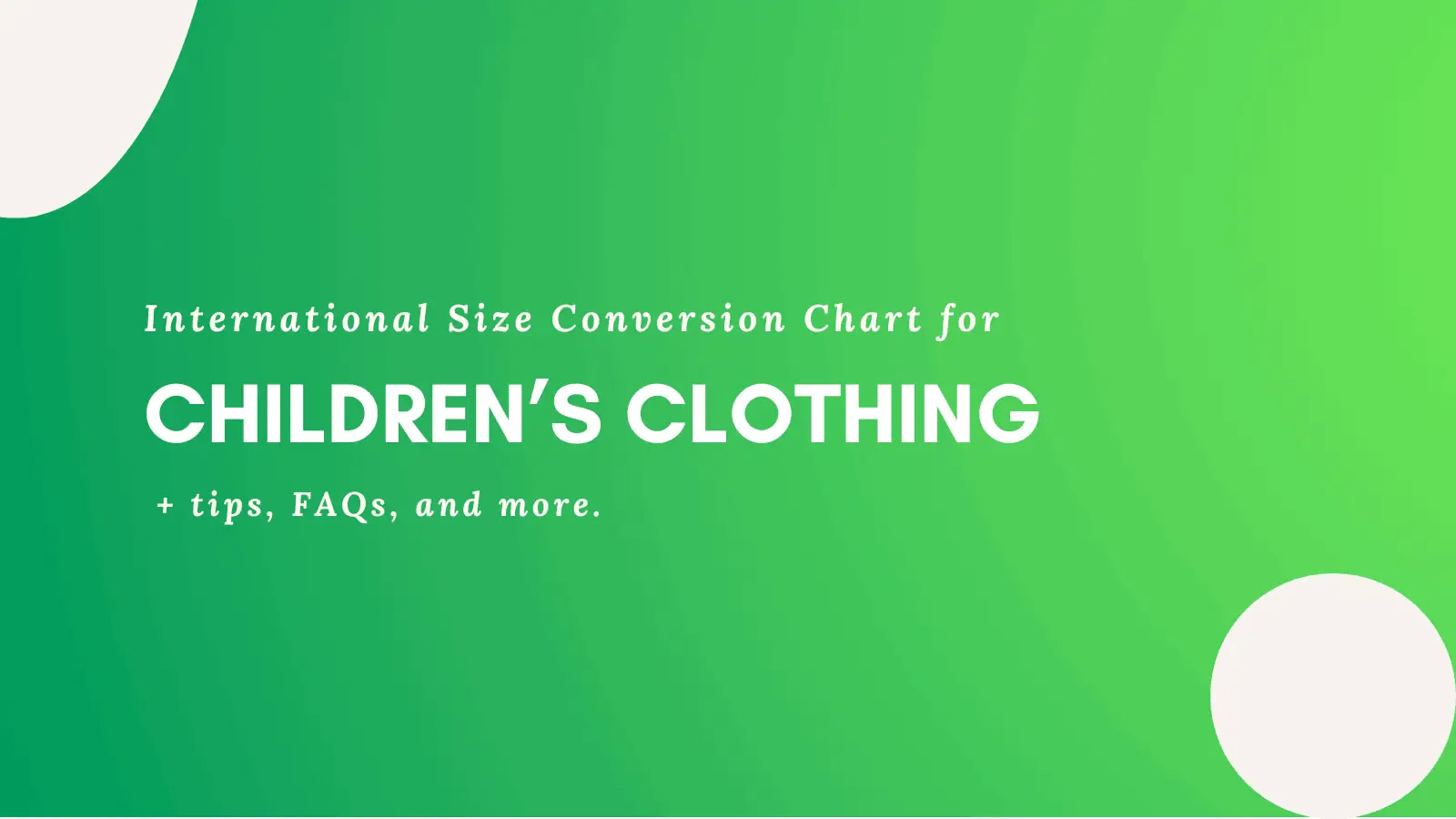 Size Chart Conversion Calculator