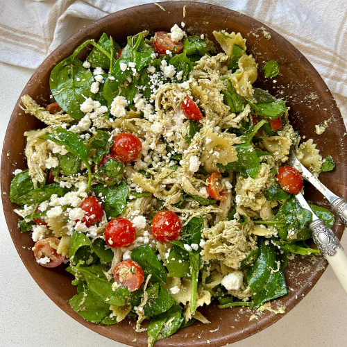 Chicken pesto pasta salad kizactivelife