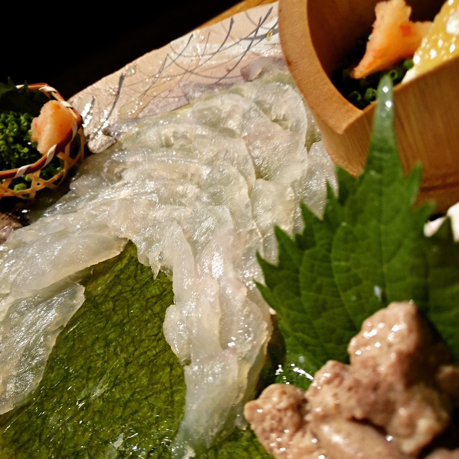 11月の前菜 よく肥えたカワハギめんぼがおいしい季節です。
