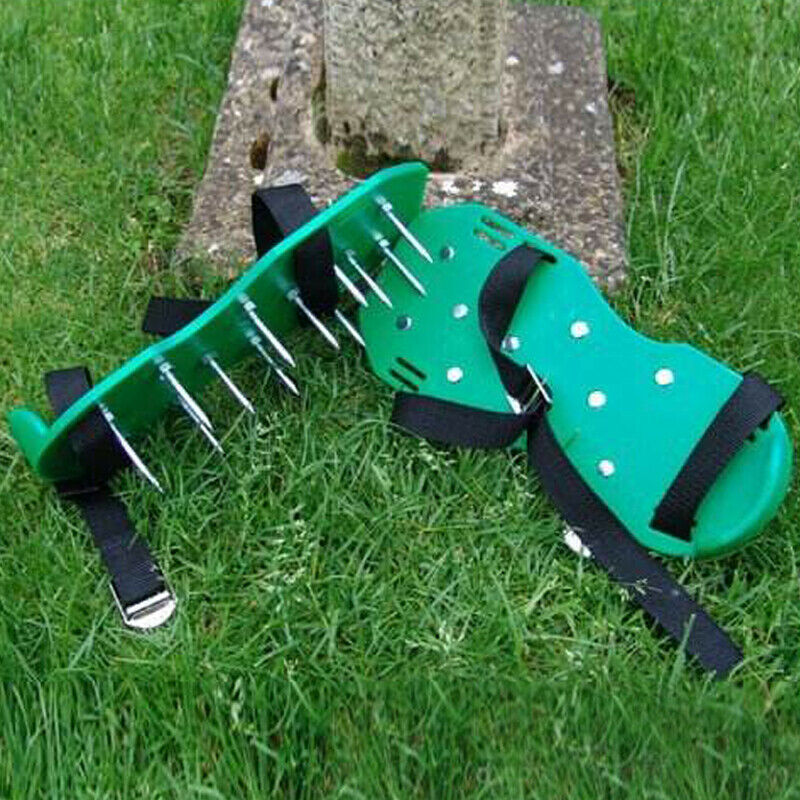 Lawn Aerator Spikes Shoes Adjustable Straps Garden Aerating Tool ABS