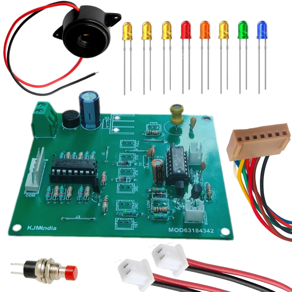 Water Level Indicator Circuit Board With Full Tank And Low Tank Alarm