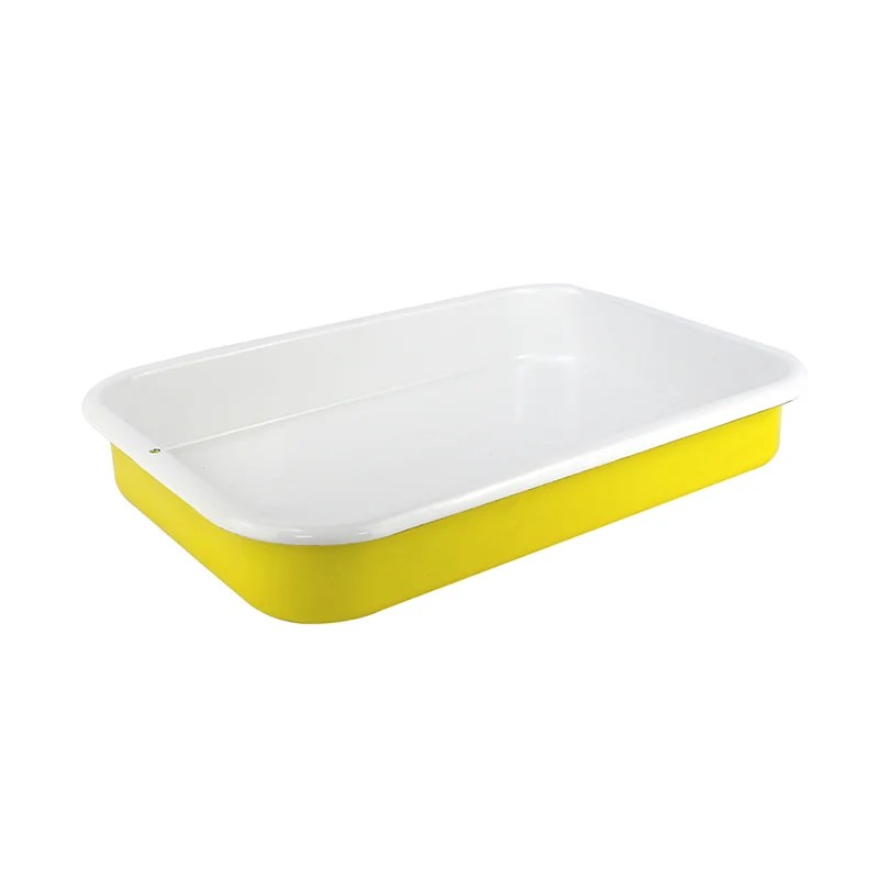 Enamel Baking Tray KKfocus Enamelware Mrs. Reliable