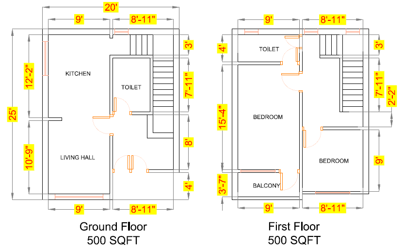 20x25 Feet Small Space House Design With 2 Bedroom Full Walkthrough