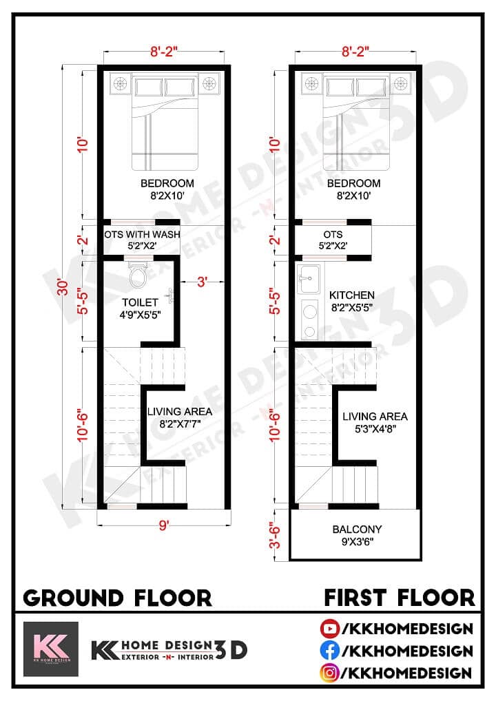 30 Gaj House Plan Chota Ghar Ka Naksha 9x30 Feet House Plan 270