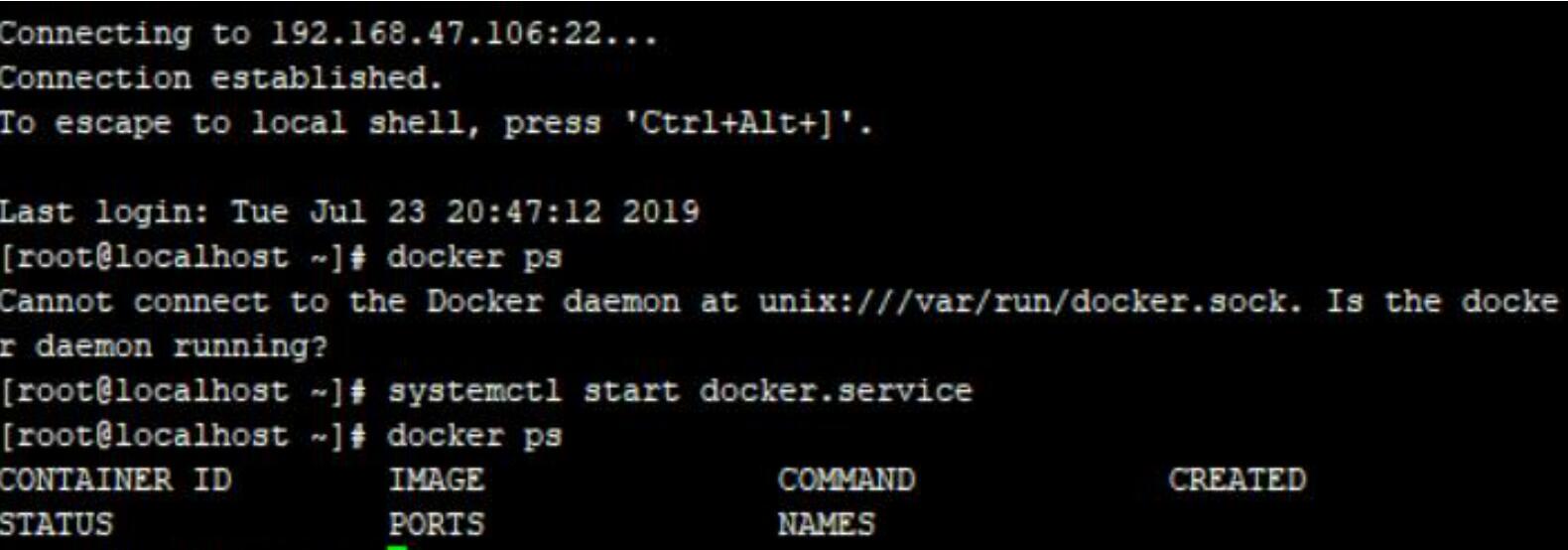 CentOS7 Docker启动失败（can't create unix socket /var/run/docker.sock is a