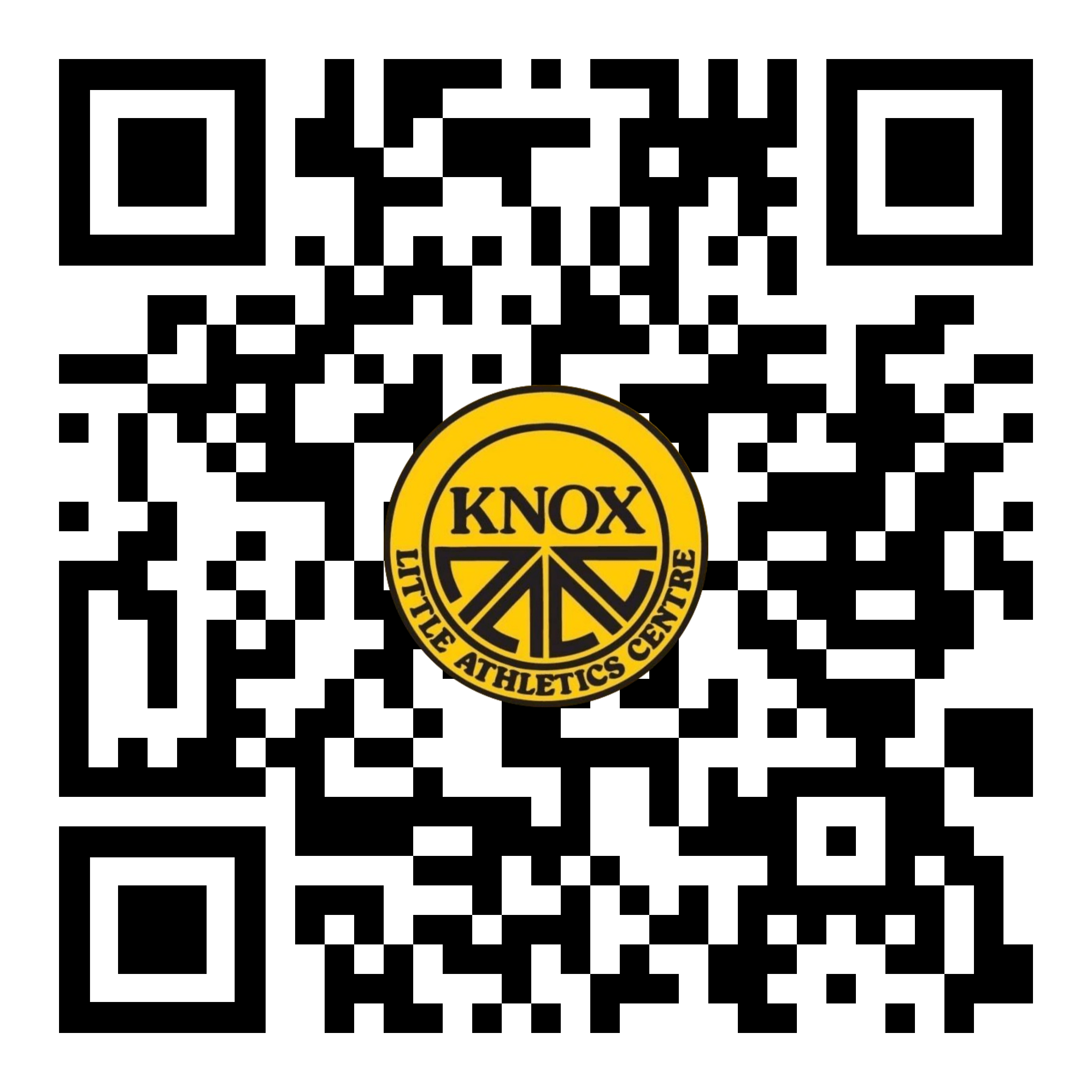 QR Sign Code Contact Tracing Knox Little Athletics Centre Inc.