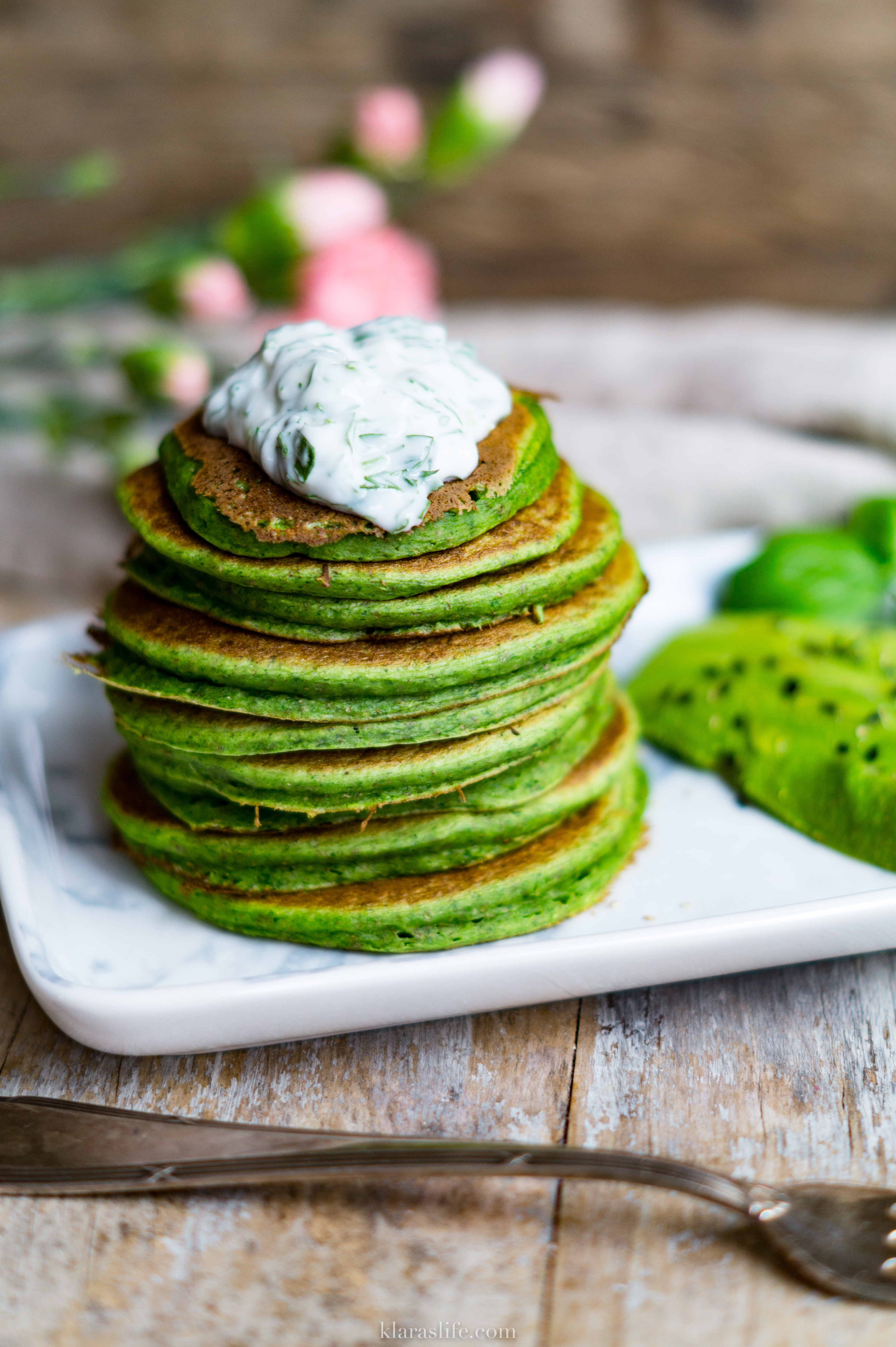 Savory Kale Pancakes Klara`s Life