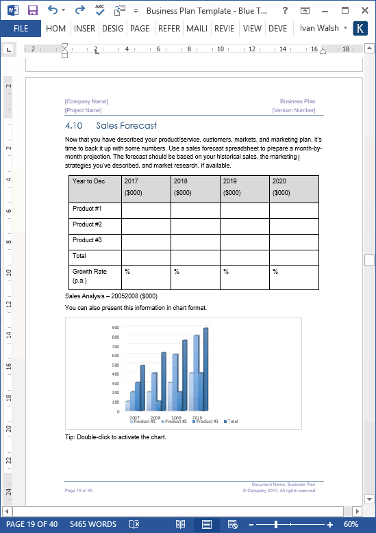 Business Plan Templates (40Page MS Word + 10 Free Excel Spreadsheets)