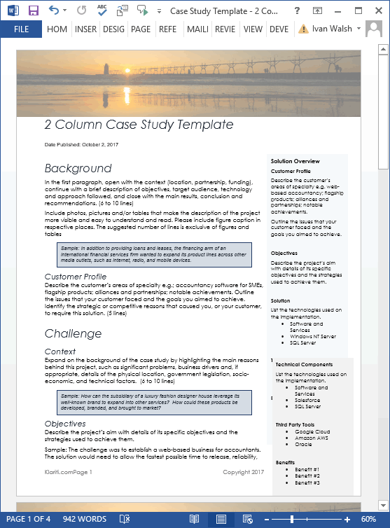 10 Simple Case Study Writing Tips – Templates, Forms, Checklists For Ms Office And Apple Iwork