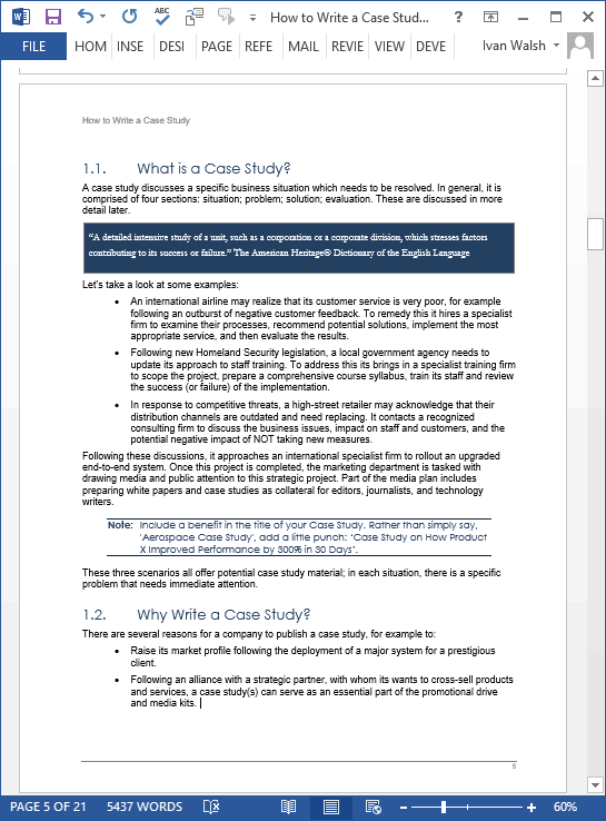 How to Write Your First Case Study Templates, Forms, Checklists for