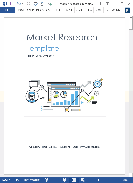 Market Research Templates 5 x MS Word + 14 x Excel Templates, Forms