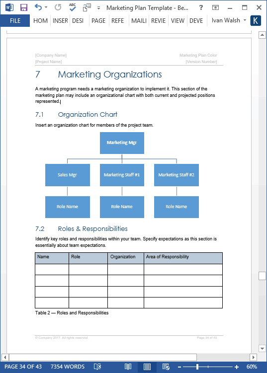 Marketing Plan Templates (5 x Word + 10 Excel Spreadsheets) Templates