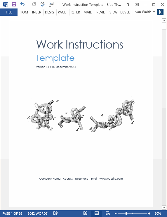 How to Write Work Instructions (With MS Word Templates) Templates
