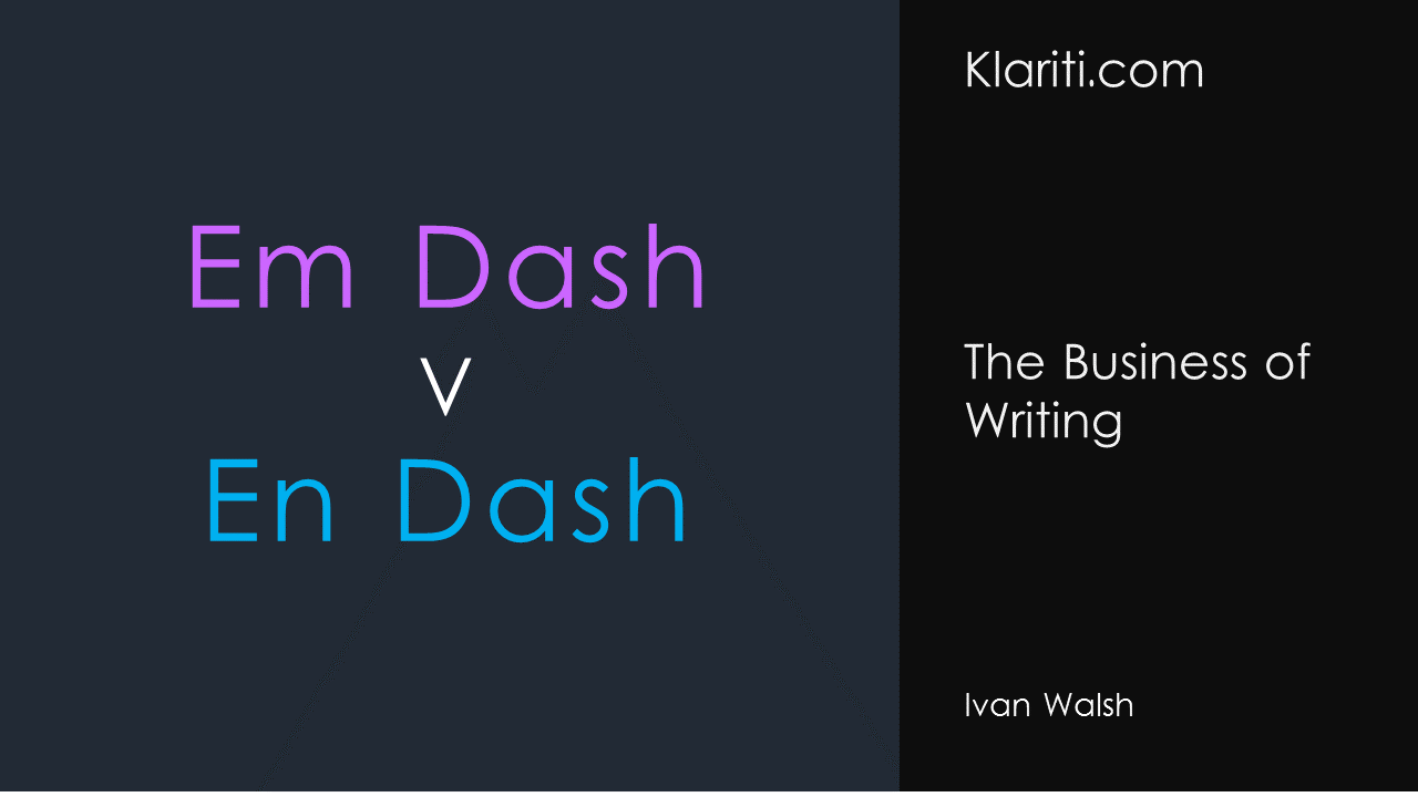 Em Dash v En Dash