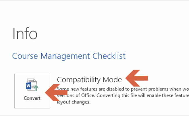 How To Turn Off Compatibility Mode Word Remove Or Disable Compatibility
