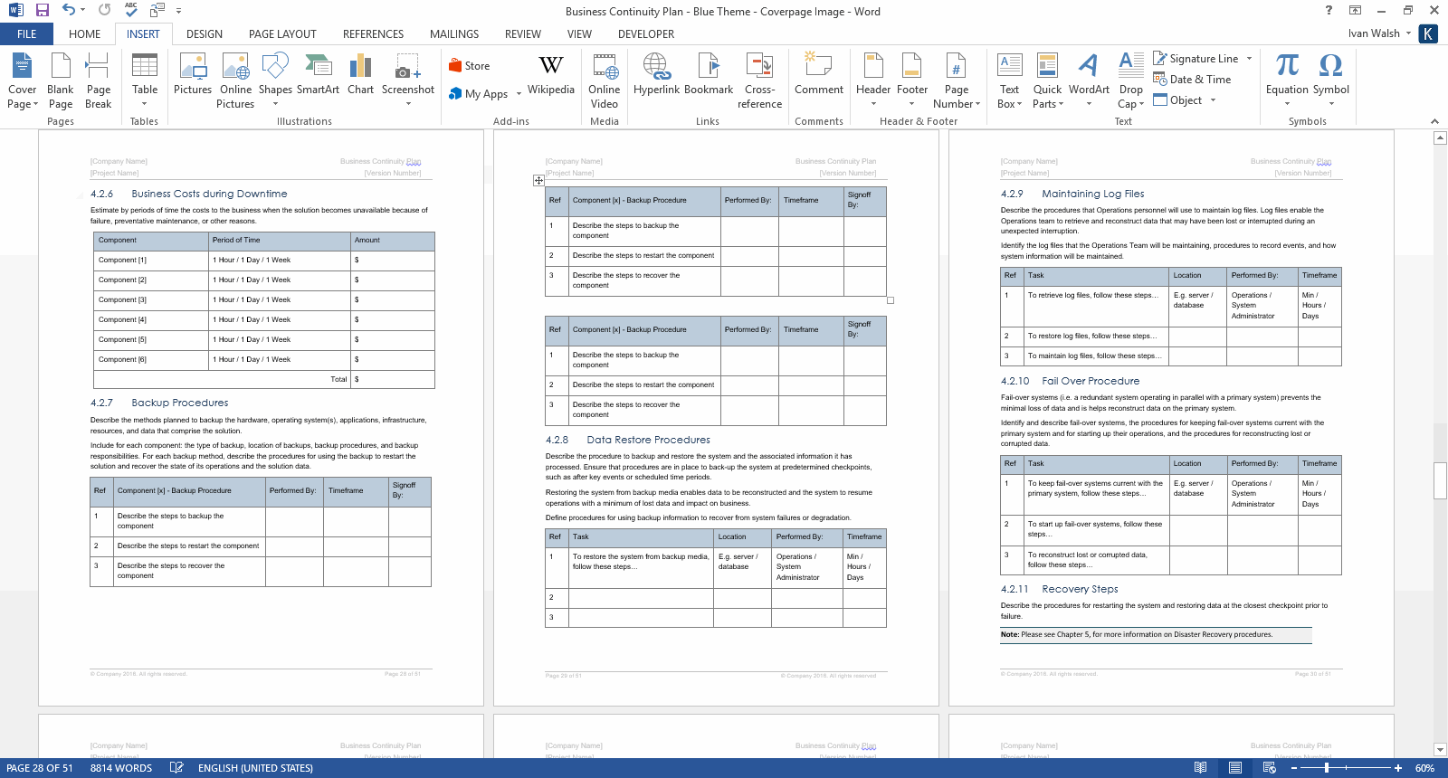 Business Continuity templates (MS Office) Templates, Forms