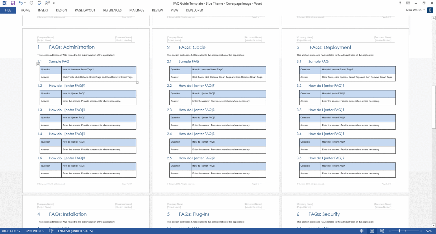 FAQ Guide Template Templates, Forms, Checklists for MS Office and Apple iWork FAQ Guide Template Templates, Forms, Checklists for MS Office and Apple iWork