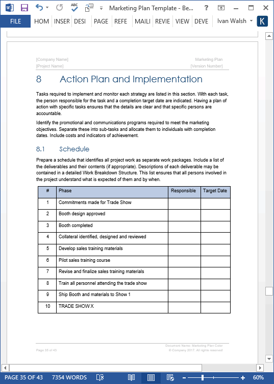 Marketing Plan Templates (MS Office) Templates, Forms, Checklists for