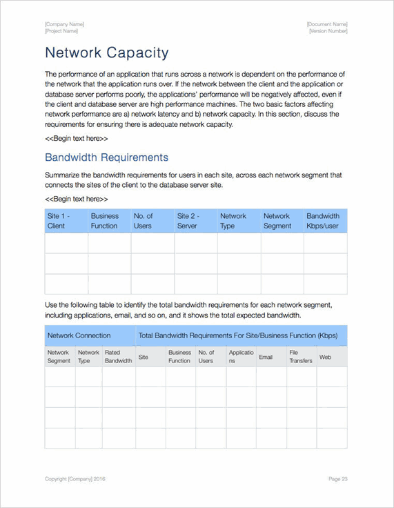 Capacity Plan Template (Apple) Templates, Forms