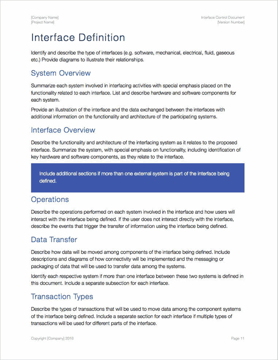 Interface Control Document Template (Apple) Templates, Forms