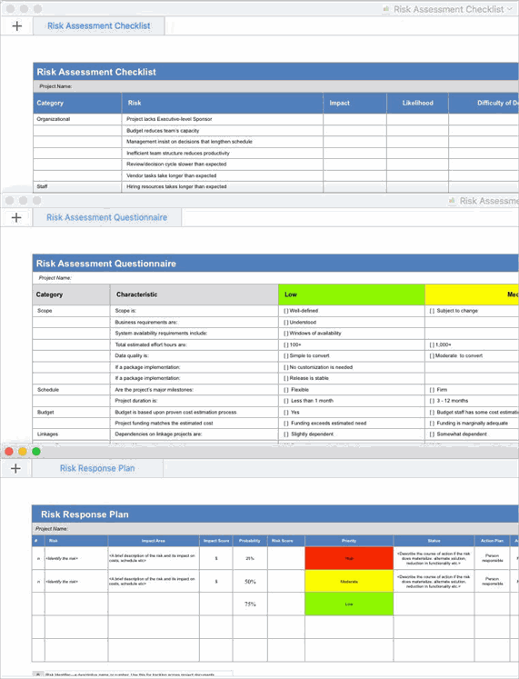 Risk Management Plan Templates (Apple) Templates, Forms, Checklists for MS Office and Apple iWork
