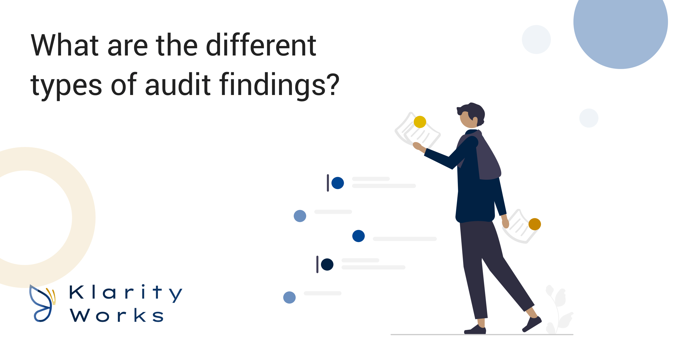 What are the different types of audit findings? Klarity Works