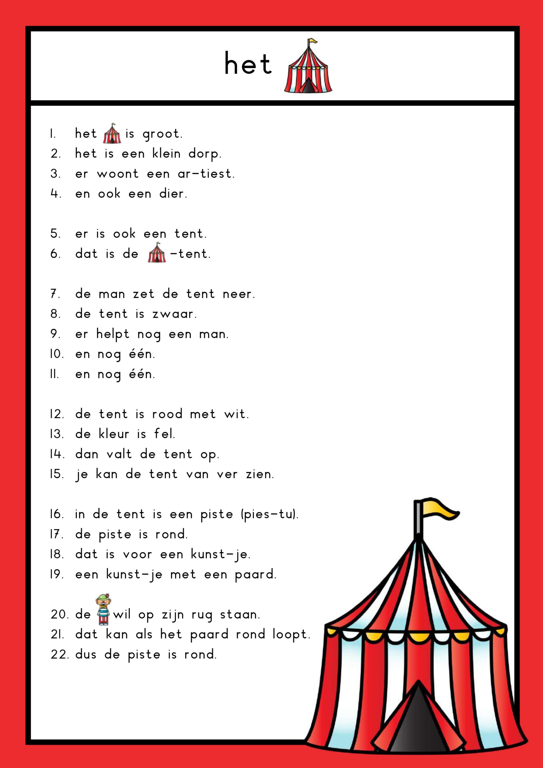 Teksten Circus Groep 3 - Klas Van Juf Linda