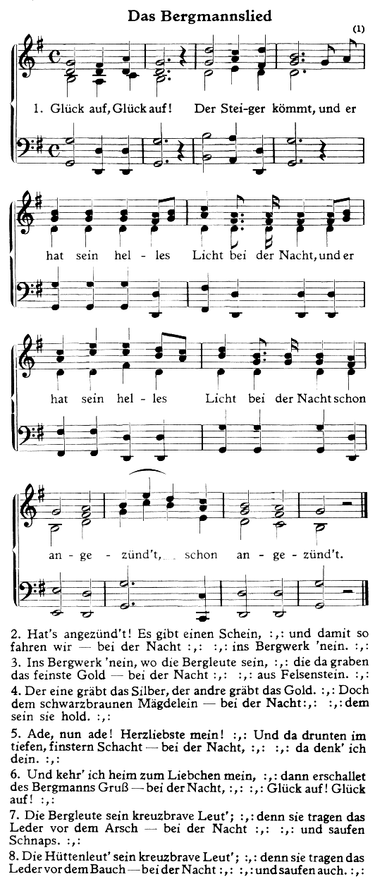 Noten des Steigerliedes