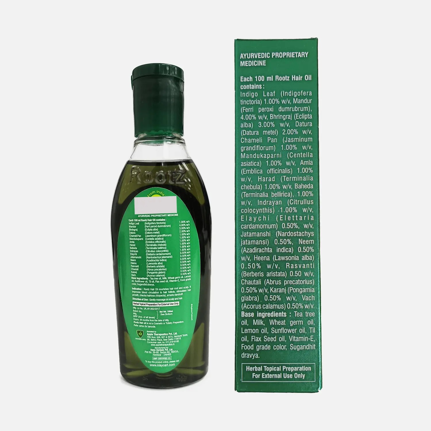 Rootz Hair Oil Best Hair Oil for Hair Fall and Hair Growth in India