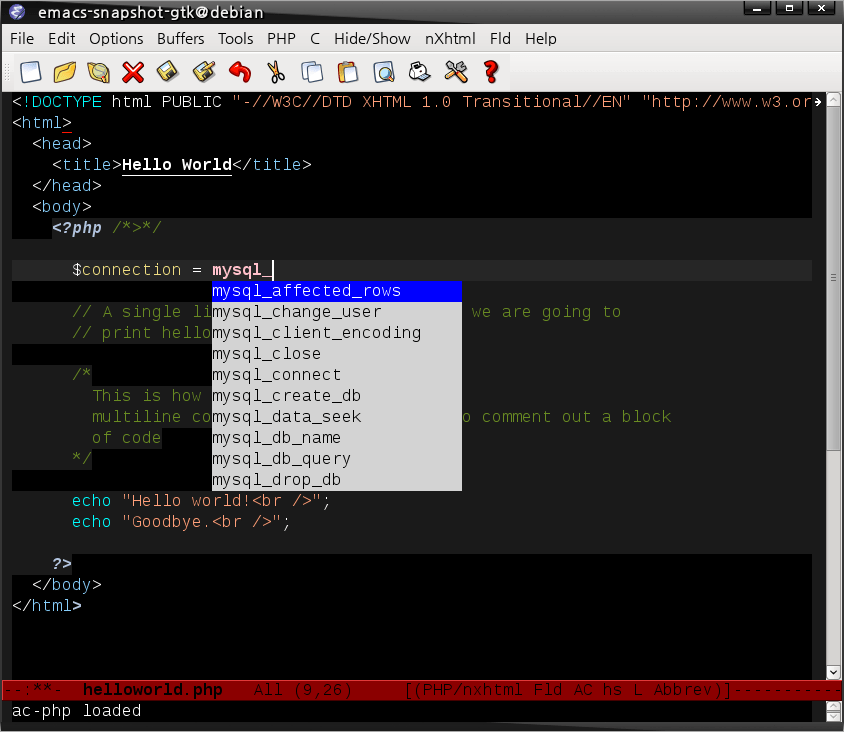 KLDPWiki Emacs Auto Completion Quick Note