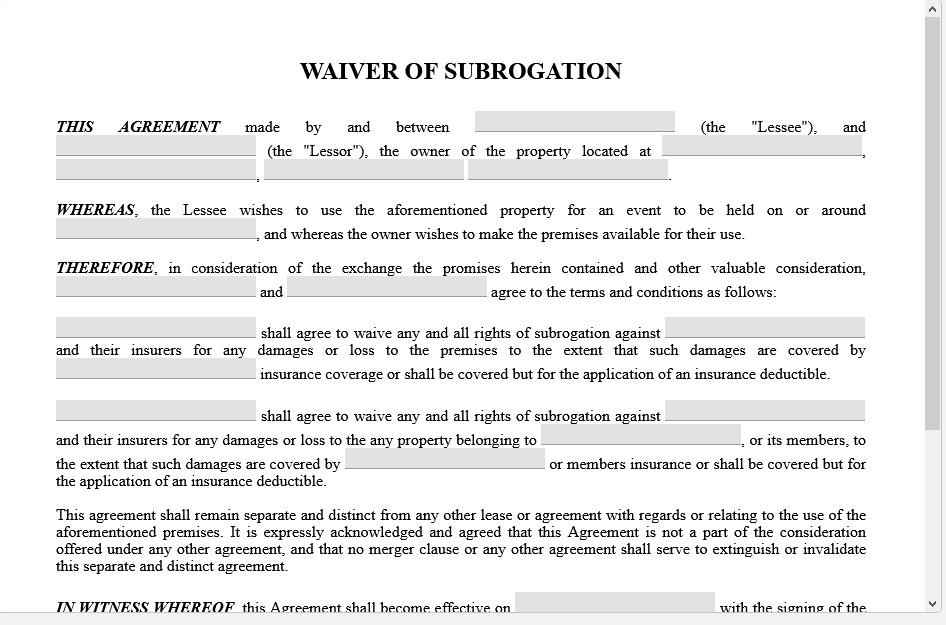 Waiver Of Subrogation in Workers Compensation Exhaustive Guide in