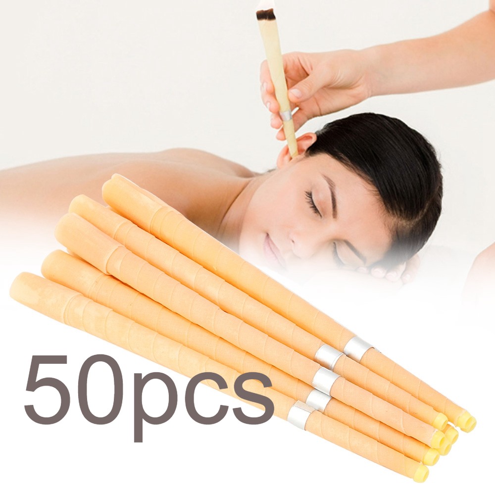 50Pcs Earwax Candles Coning Beewax Natural
