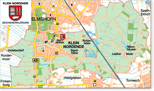 Offizieller interaktiver Stadtplan von Klein Nordende