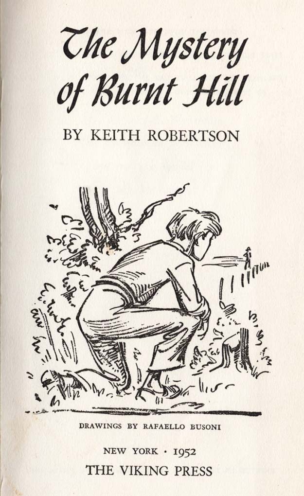 Rereading THE MYSTERY OF BURNT HILL by Keith Robertson Todd's Blog