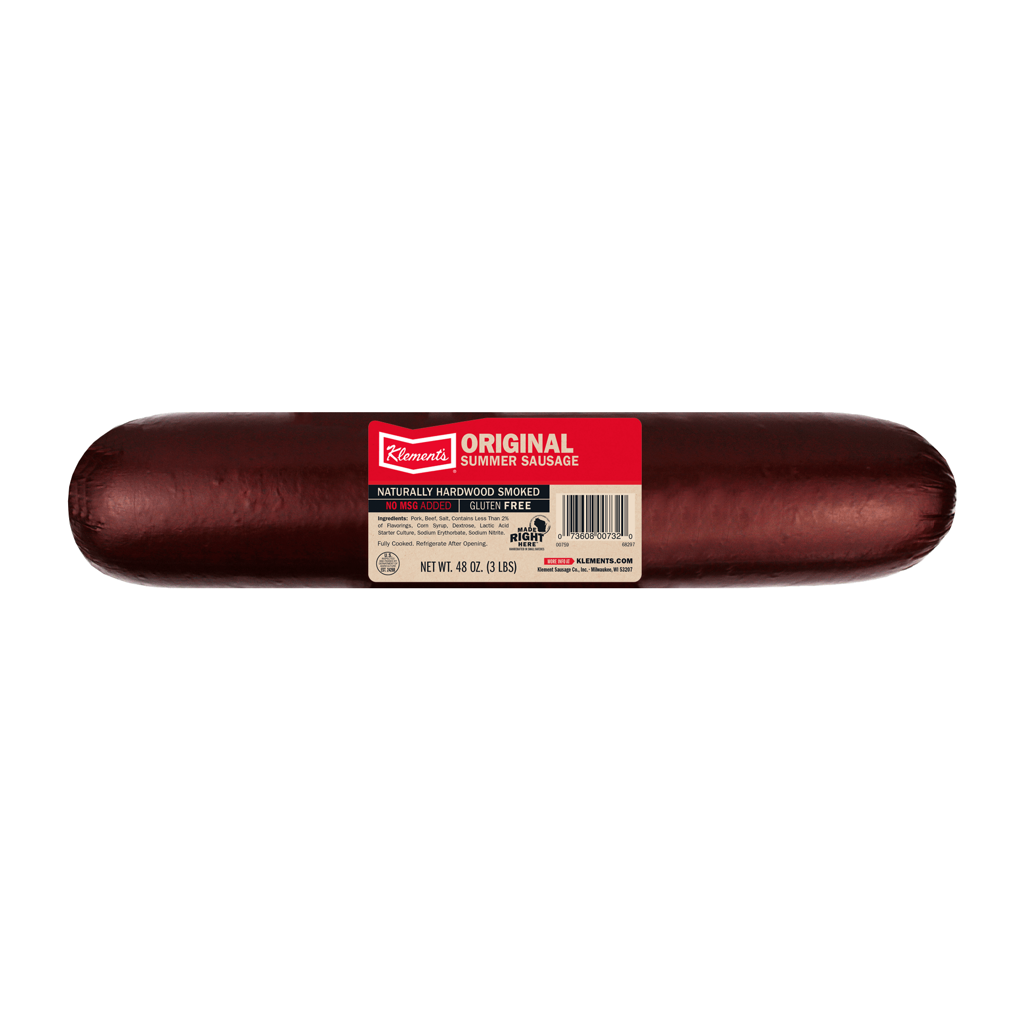 3 LB Original Summer Sausage Klement's