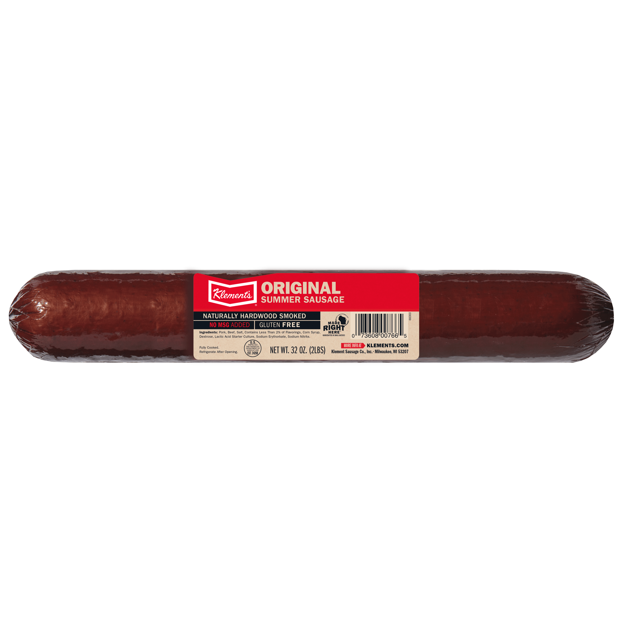 2 LB Original Summer Sausage Klement's
