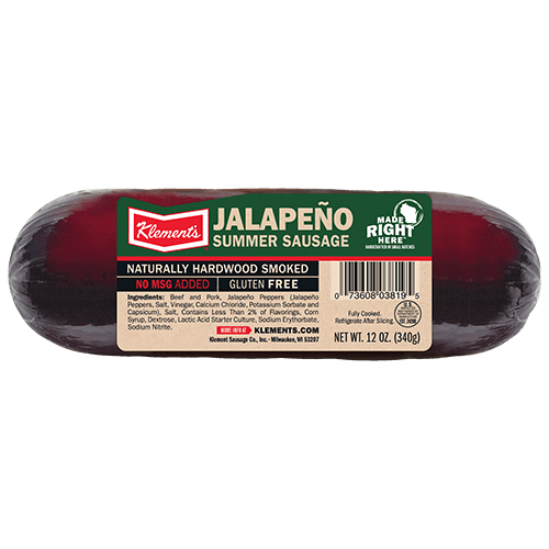 12 OZ Jalapeno Summer Sausage Klement's