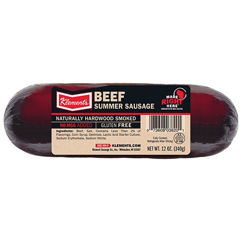 12 OZ Beef Summer Sausage Klement's