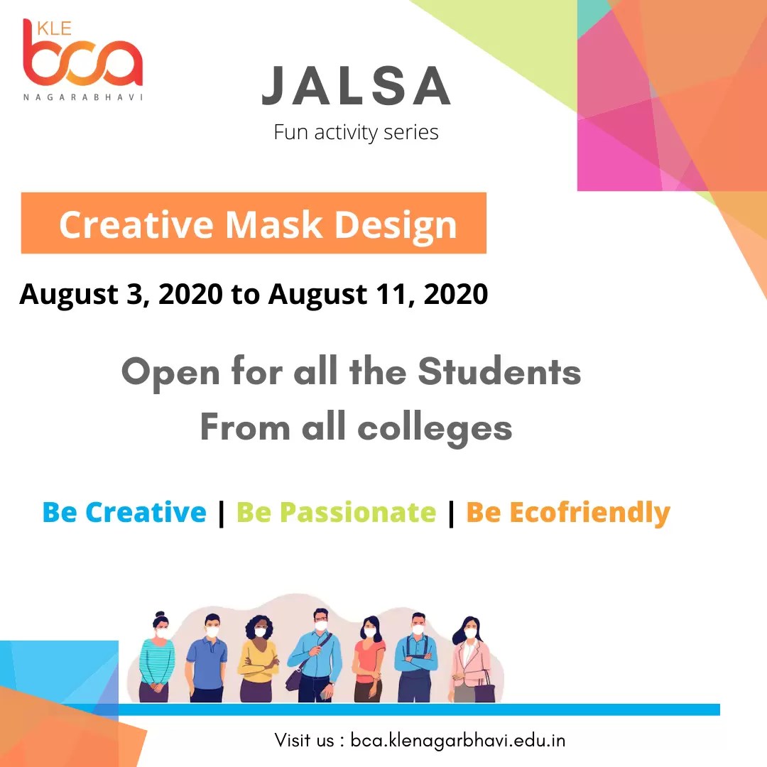 JALSA Creative Mask Design Competition Kle Degree College