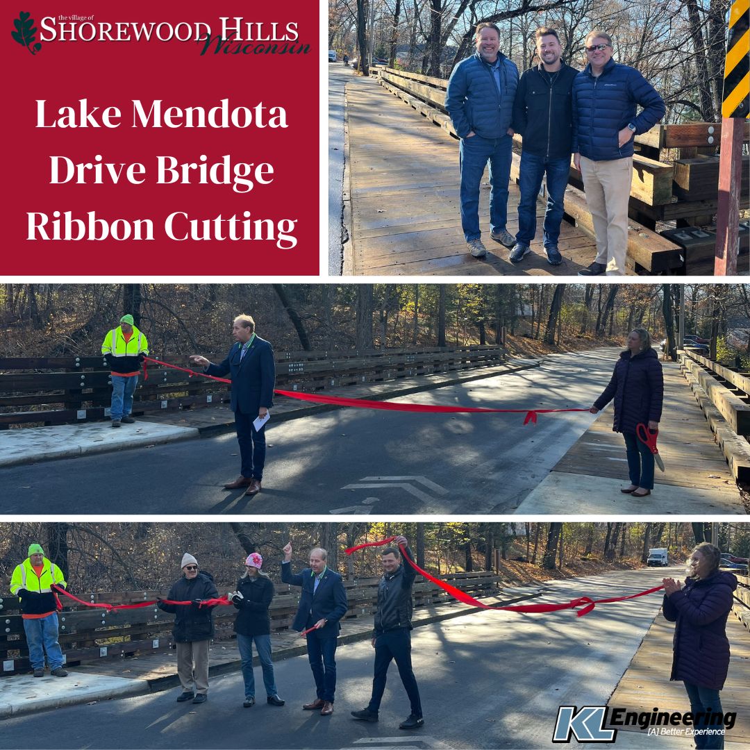Lake Mendota Drive Bridge Ribbon Cutting KL Engineering