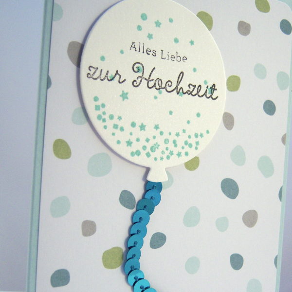 Karte zur Hochzeit Ballon Kleodesigns