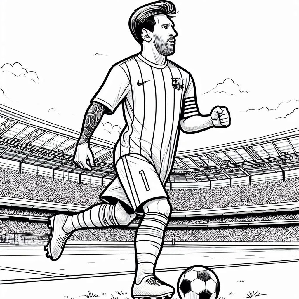 25 Dibujos de Lionel Messi para colorear e imprimir PDF