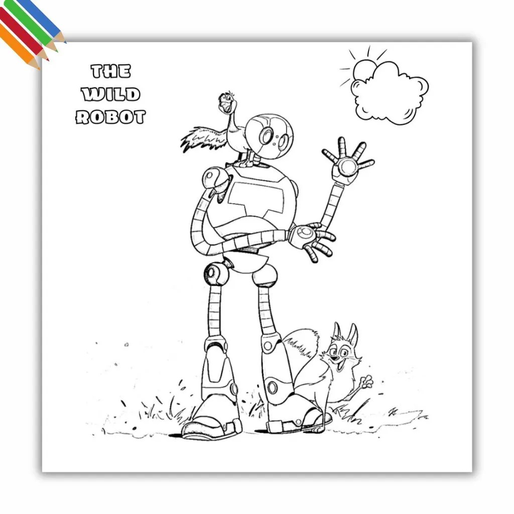 14 Dibujos de The Wild Robot para colorear e imprimir PDF