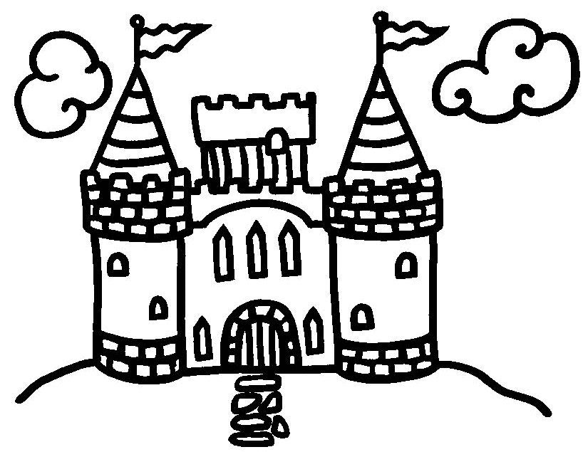 Kleuren.nu kasteel 7 kleurplaten