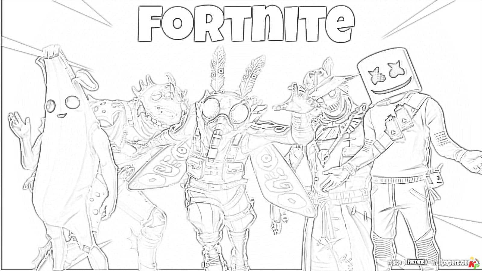Fortnite kleurplaten voor kinderen Kleurplatenprinten