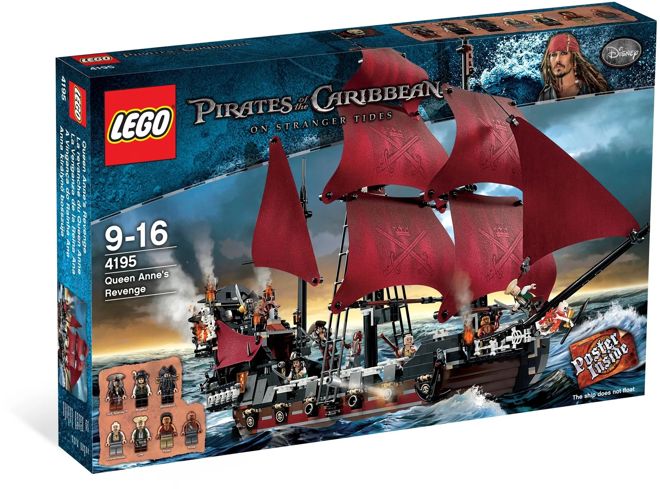 4195 LEGO® Pirates of the Caribbean Queen Anne’s Revenge Klickbricks