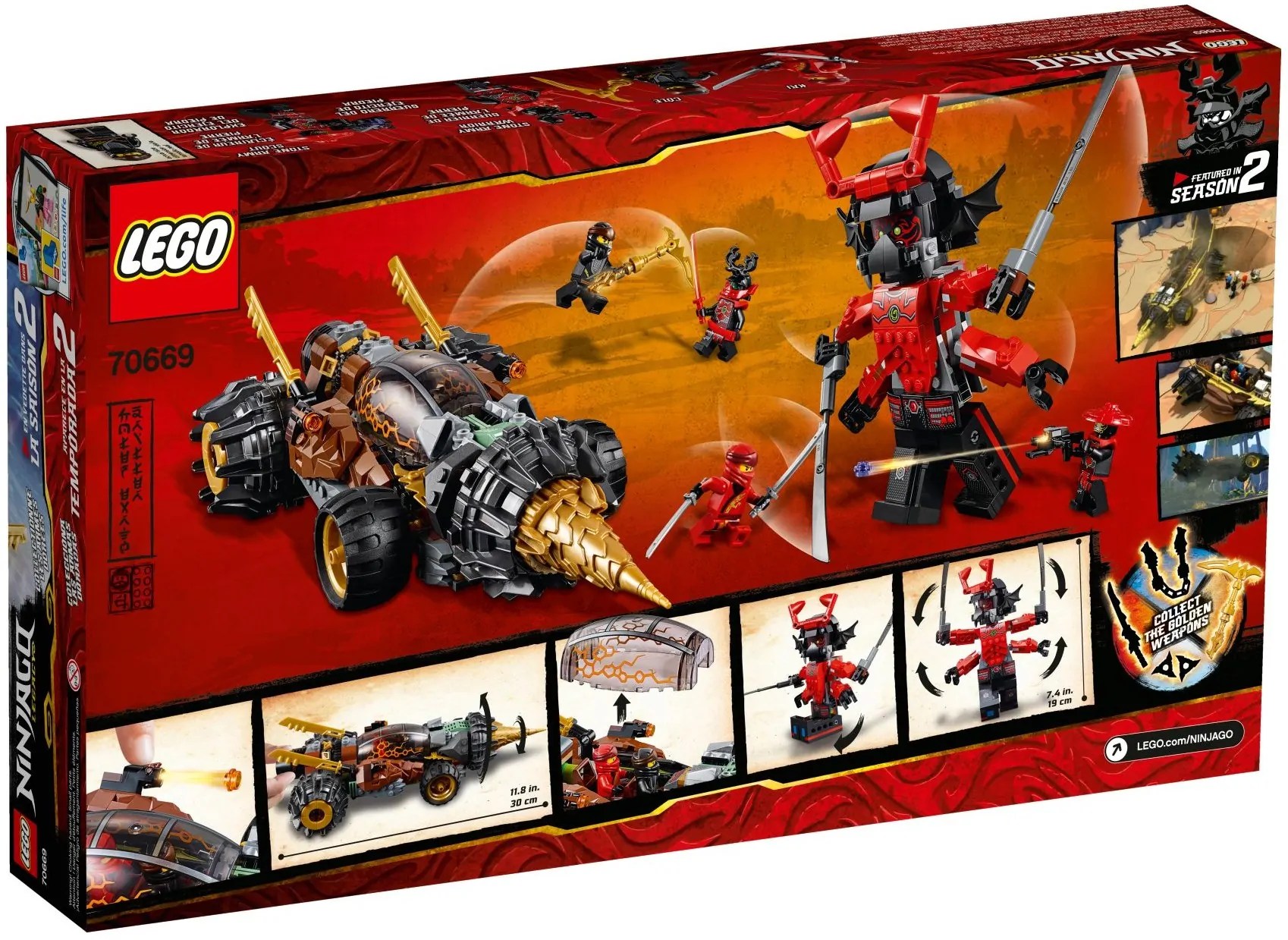 70669 LEGO® Ninjago Cole’s Earth Driller / Coles Powerbohrer Klickbricks