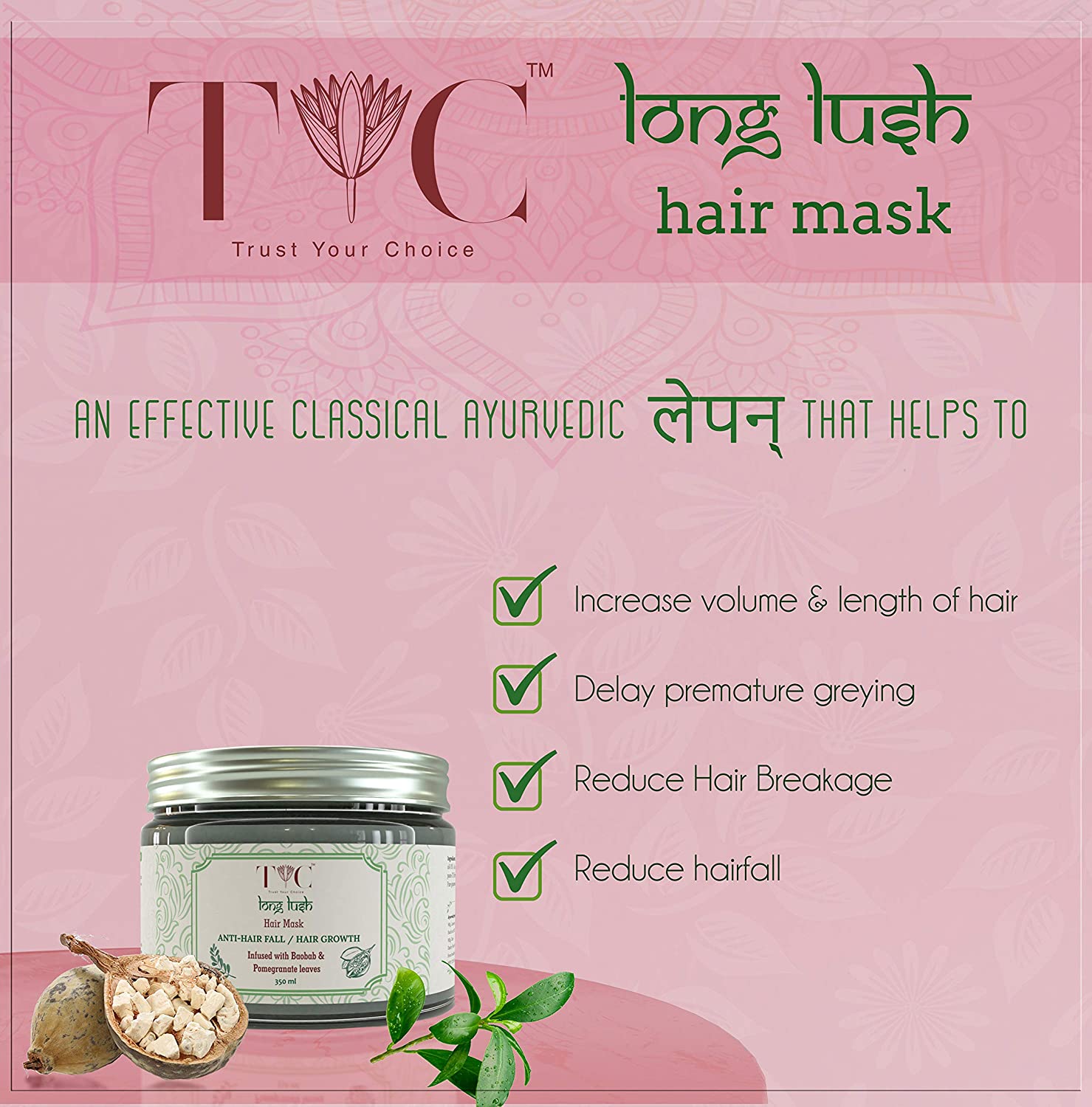TYC Long lush Hair Mask Klienz Herbal